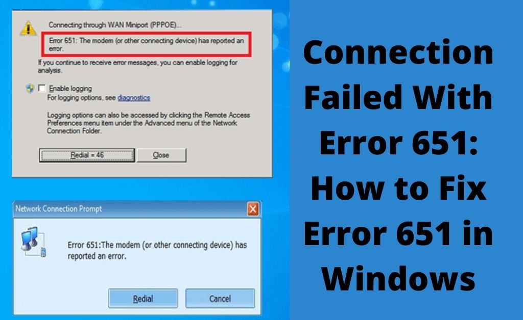 connection failed with error 651