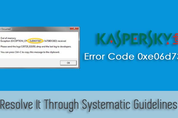 Kaspersky Error Code 0xe06d7363