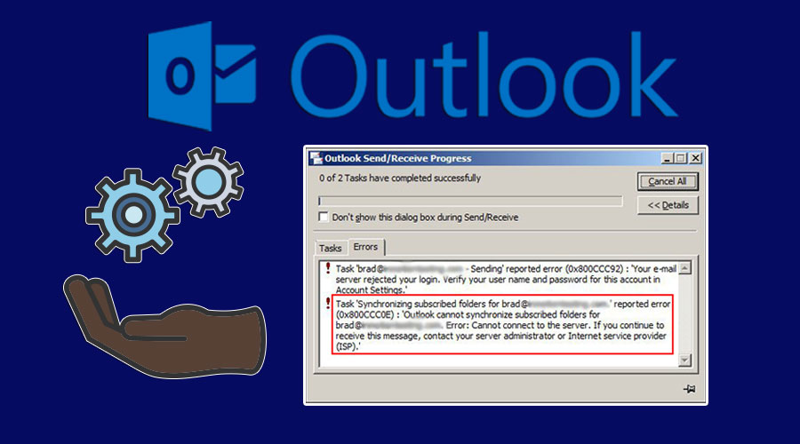 Outlook Error Code 0x800ccc0e
