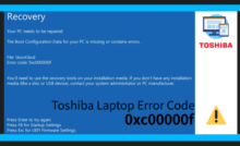 toshiba laptop blue screen windows 7