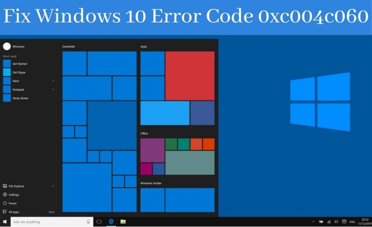 Windows 10 Error Code 0xc004c060 Easy Hacks To Solve Error