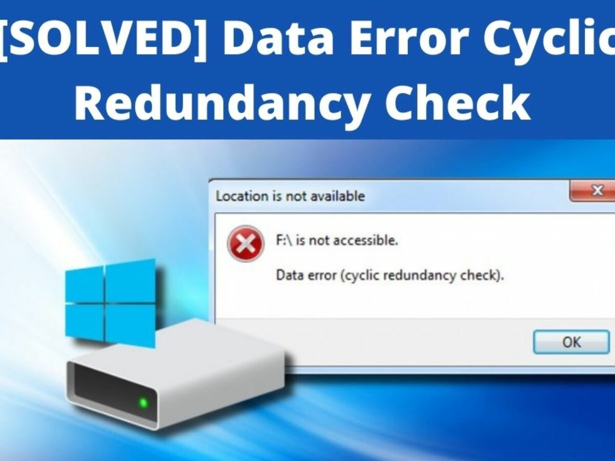data error cyclic redundancy check disk management