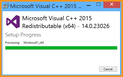 Install Microsoft Visual C++ Properly