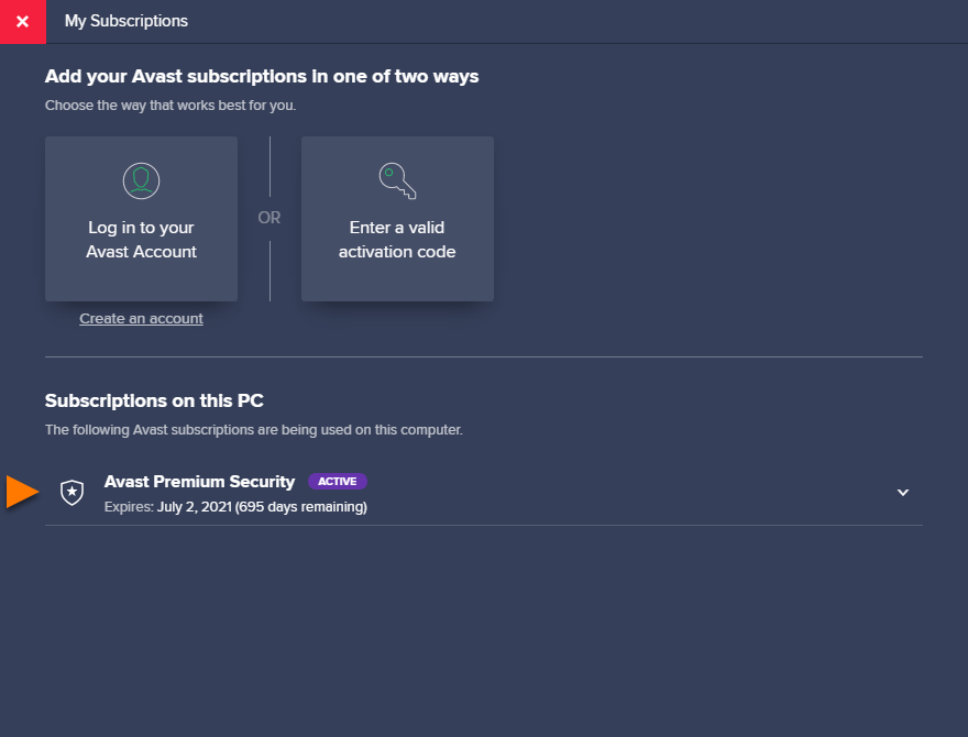 avast activation code doesn