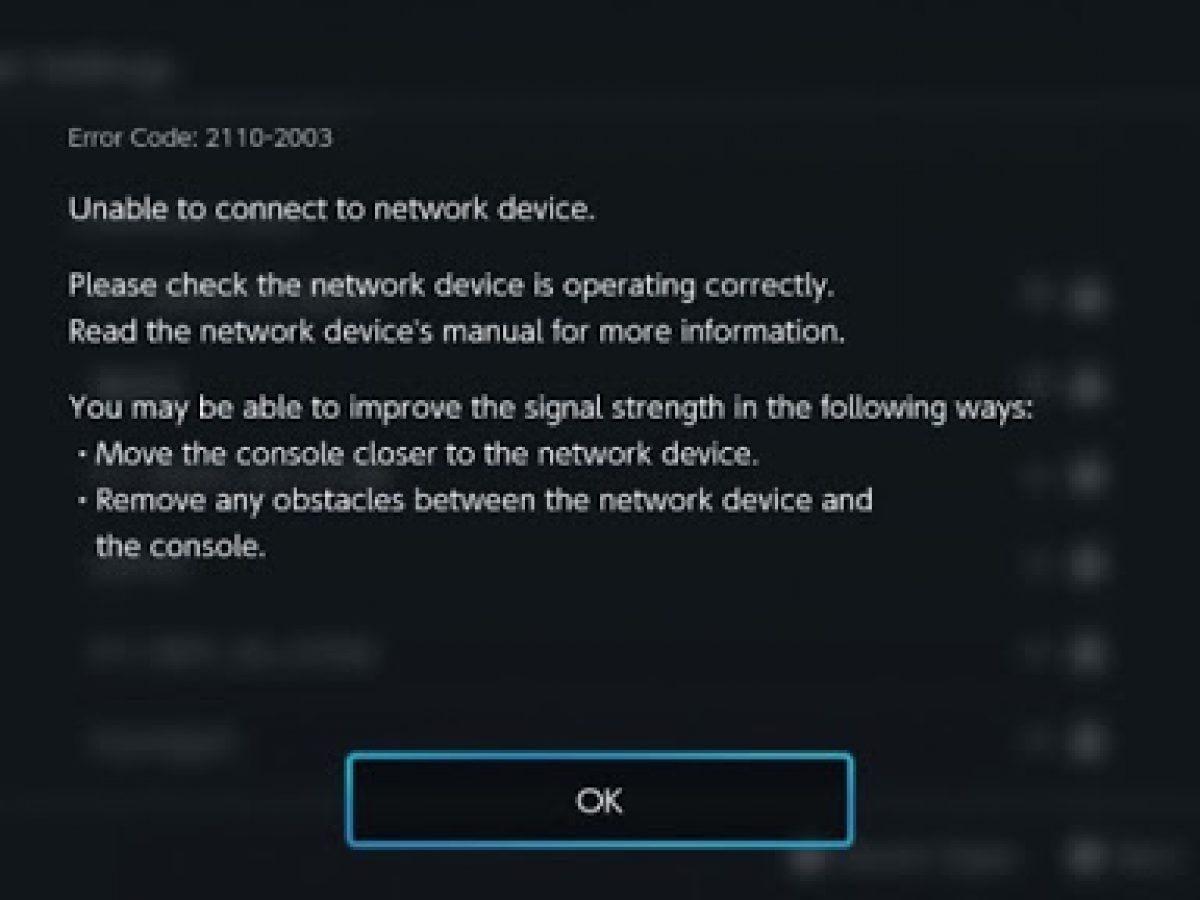 region Faciliteter Catena Fix Nintendo Error Code 2110-2003 : Switch Won't Connect to WiFi