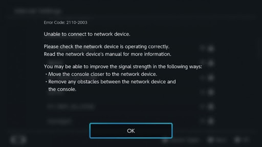switch won't connect to wifi
