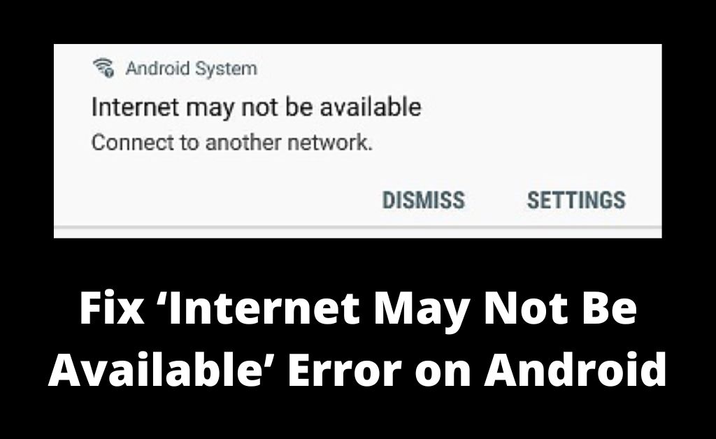 internet may not be available